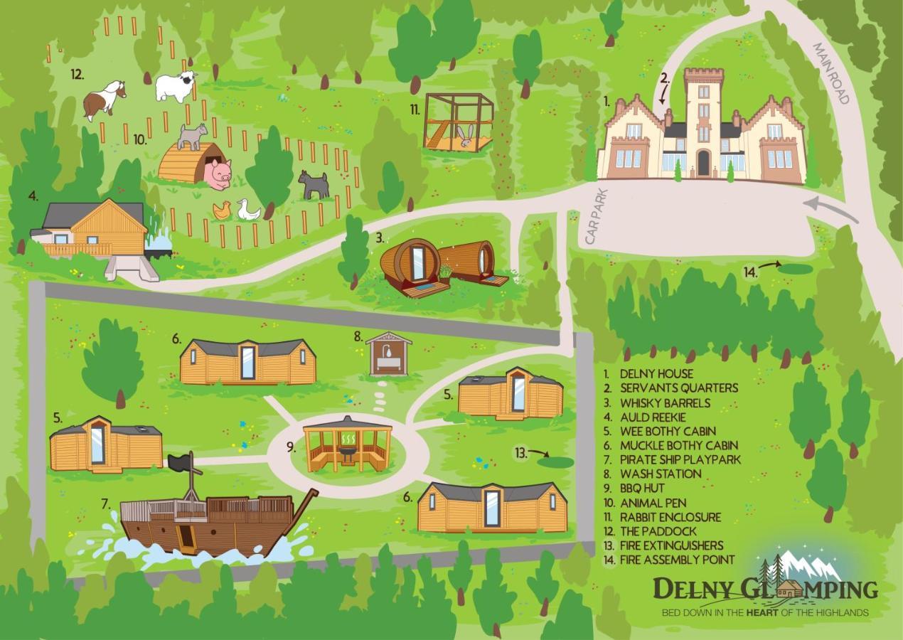 מלון אינברגורדון Delny Glamping And Farm Animals מראה חיצוני תמונה